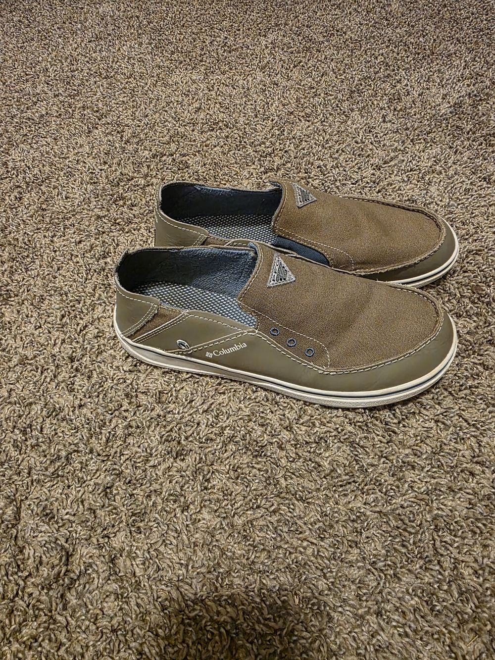 Columbia Olive Green and Brown Slip-On Casual Shoes